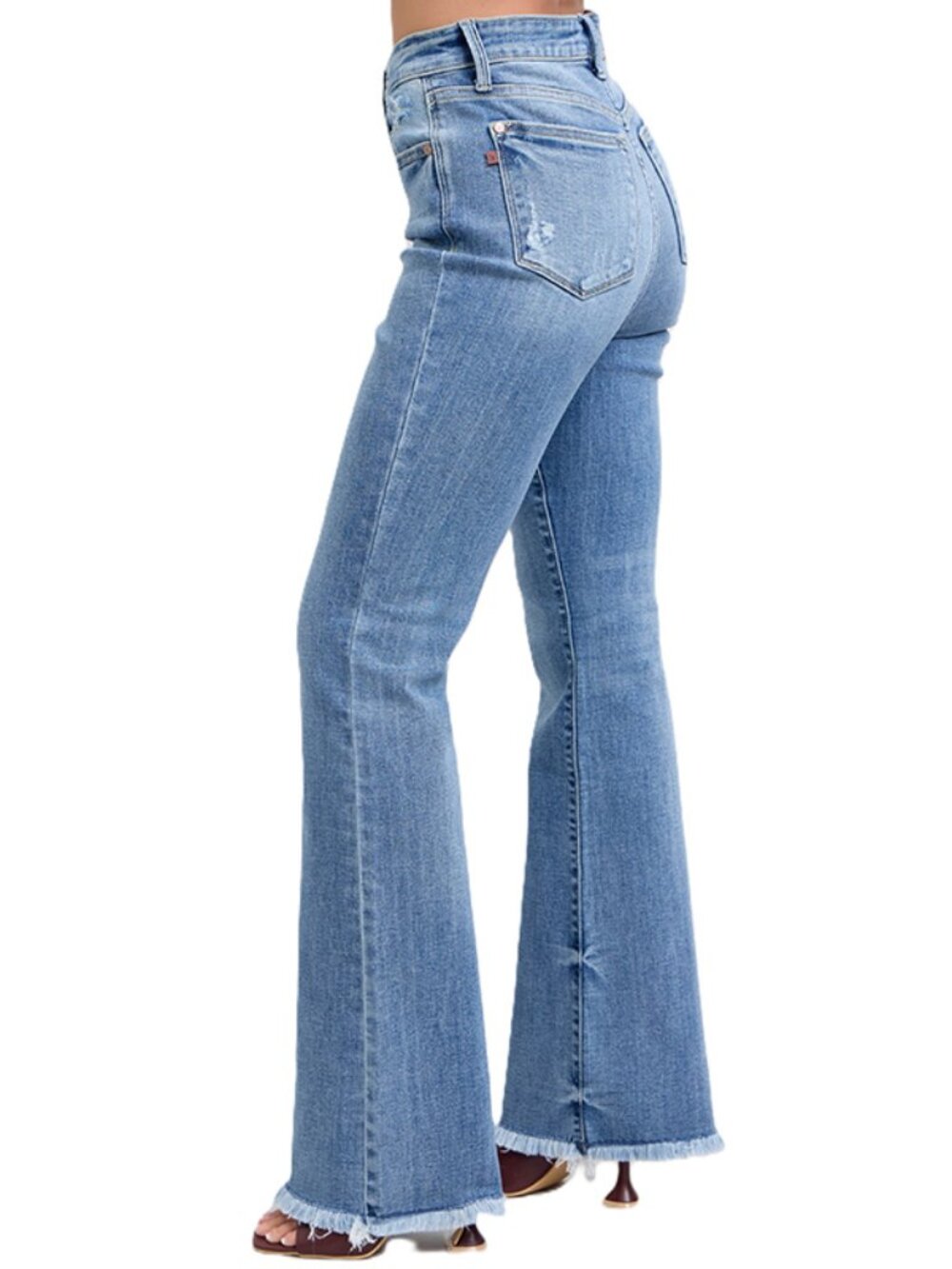 Judy Blue High Rise Fray Hem Bootcut jeans